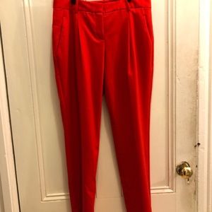 Tomato Red Wool Pants- theory